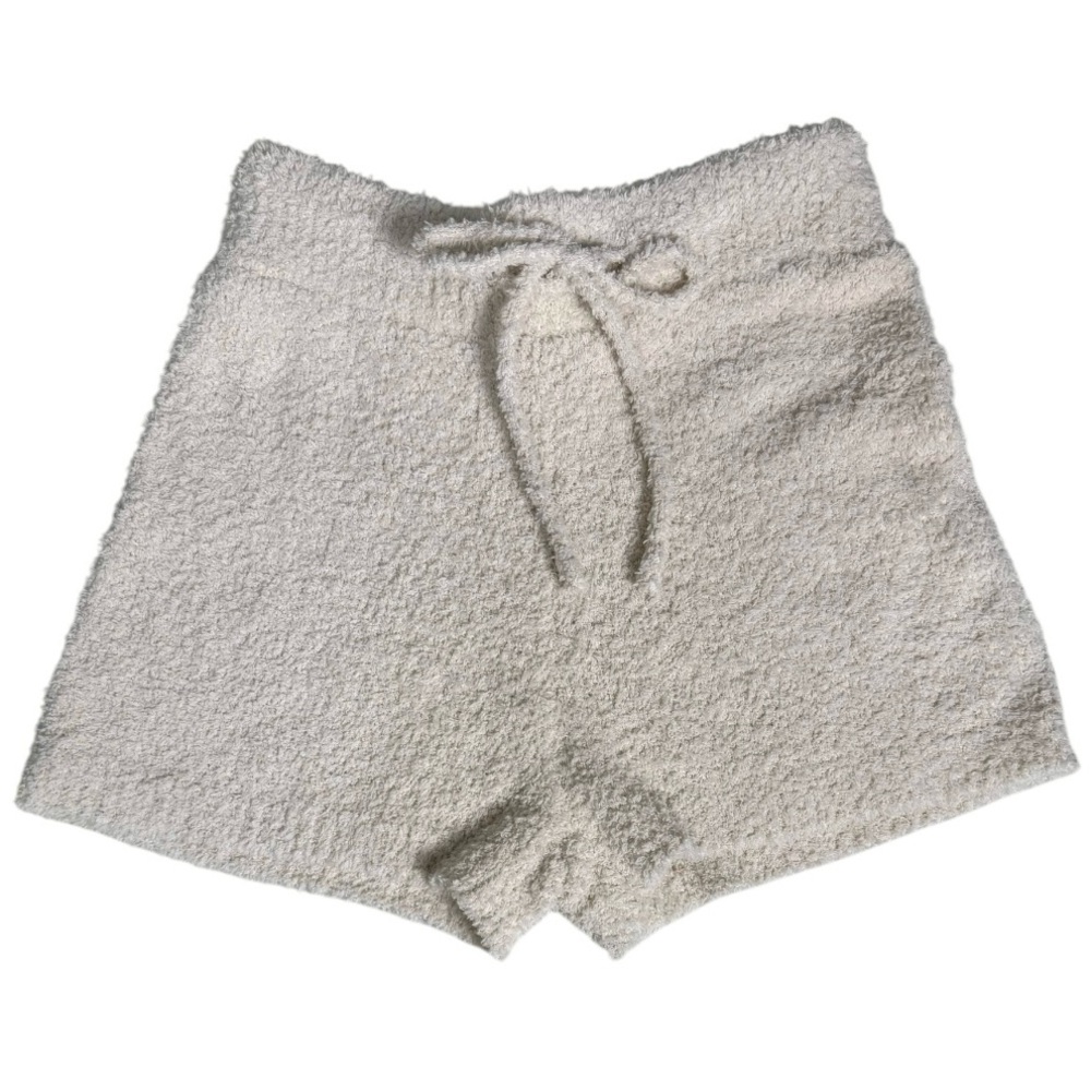 Showpo. Faux Sherpa Cream High Waisted Soft and Cozy Shorts Size 4